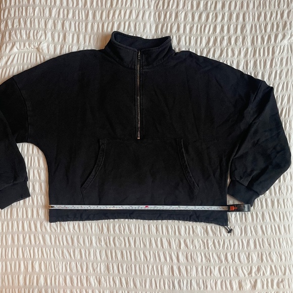 🌟 AllFenix Black Half Zip Drawstring Pullover Size Large | Athleisure Hoodie - Picture 9 of 13